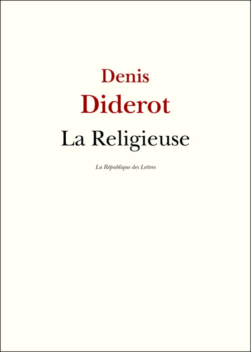 ebook cover of La Religieuse, by Denis Diderot