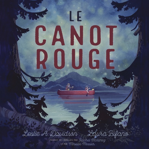 audiobook cover of Le canot rouge, by Leslie A. Davidson