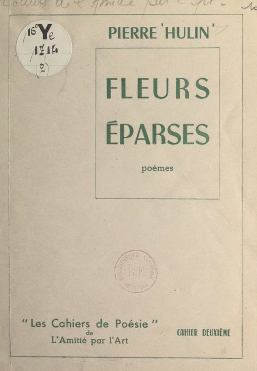 ebook cover of Fleurs éparses, by Pierre Hulin