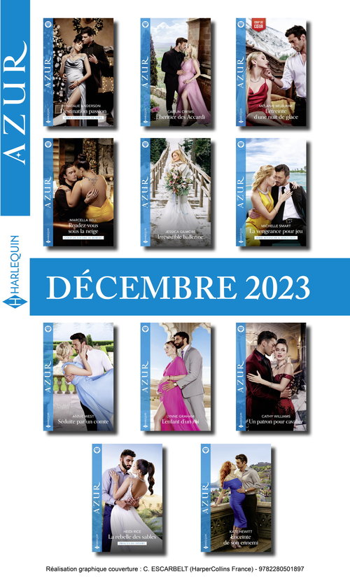 Couverture ebook de Pack mensuel Azur - 11 romans + 1 titre gratuit (Décembre 2023), de Collectif