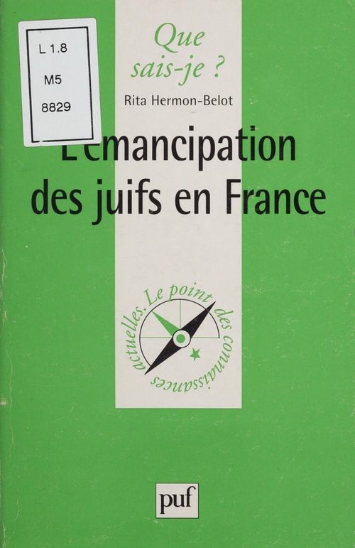 Couverture ebook de L'Émancipation des juifs en France, de Rita Hermont-belot