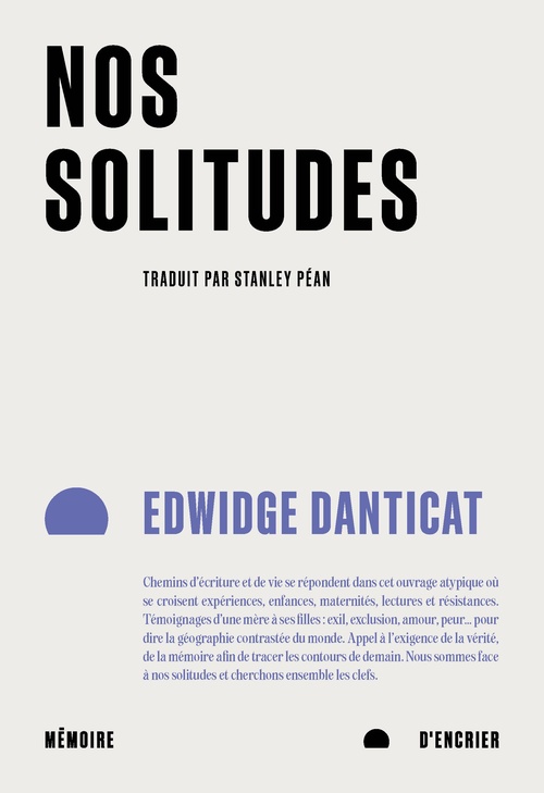 ebook cover of Nos solitudes, by Edwidge Danticat