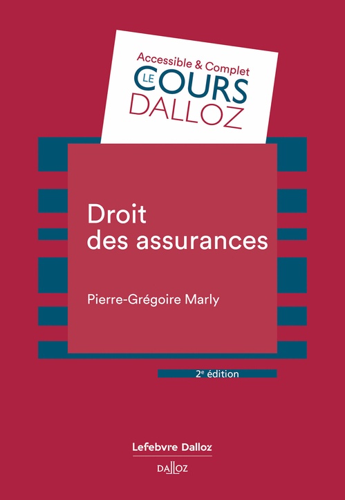 ebook cover of Droit des assurances 2ed, by Pierre-Grégoire Marly