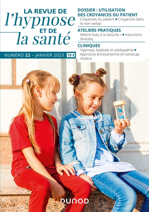 Couverture ebook de Revue de l'hypnose et de la santé N°22 - 1/2023, de Collectif