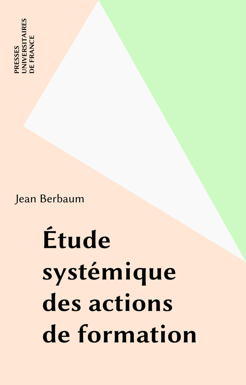 Couverture ebook de Étude systémique des actions de formation, de