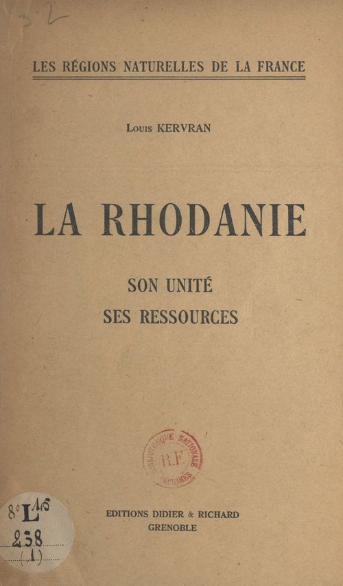 ebook cover of La Rhodanie, by Louis Kervran