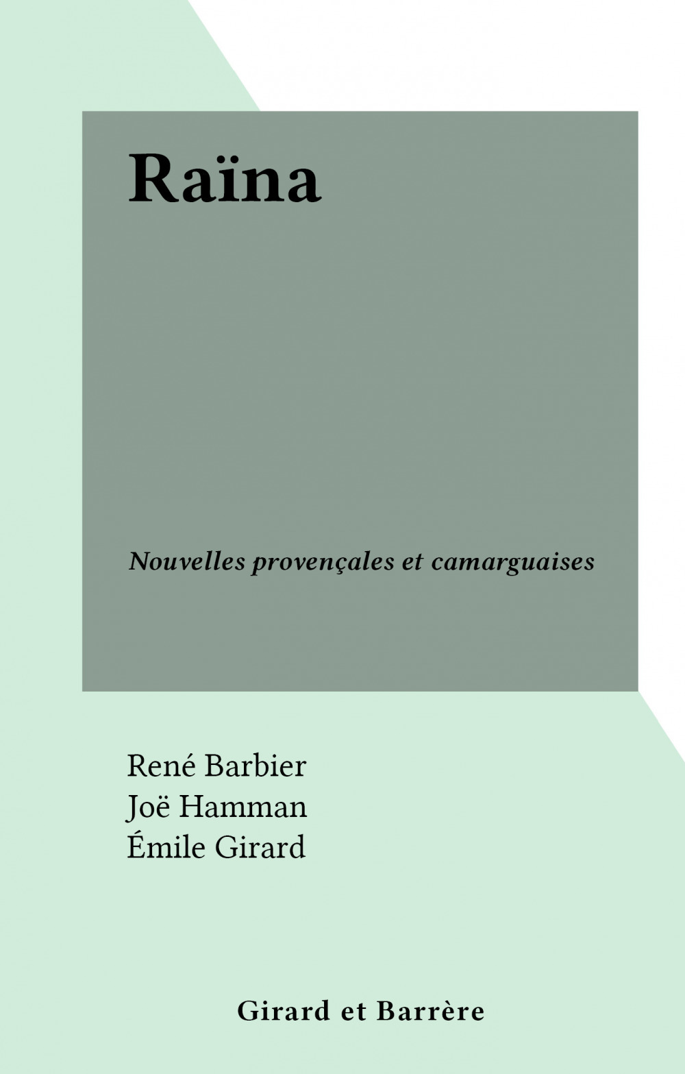 ebook cover of Raïna, by Rene Barbier