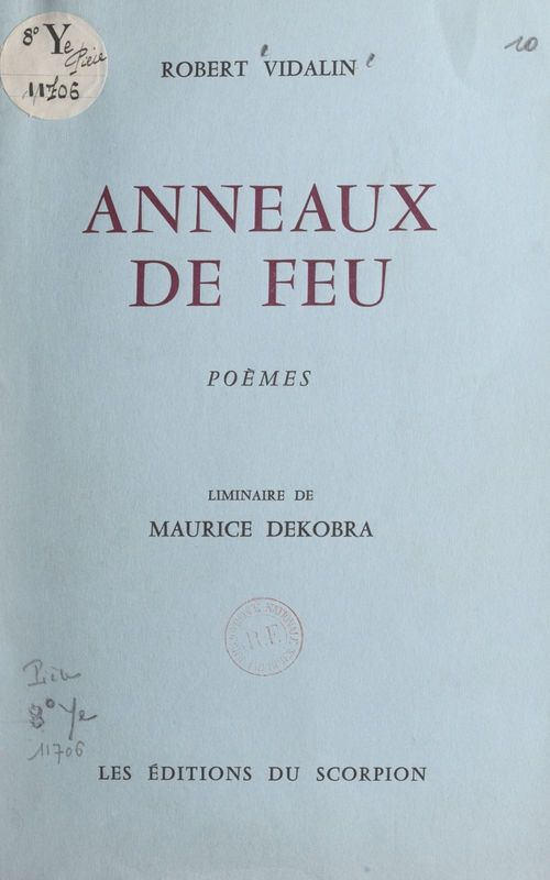 Couverture ebook de Anneaux de feu, de Robert Vidalin