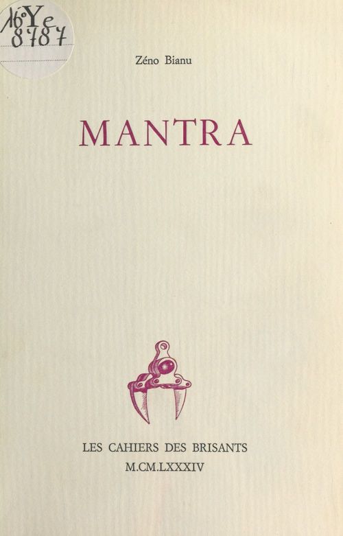 Couverture ebook de Mantra, de Zeno Bianu