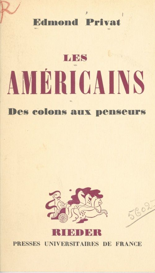 Couverture ebook de Les américains, de Edmond Privat