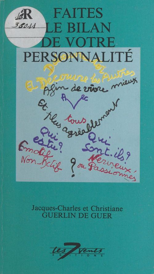 Couverture ebook de Faites le bilan de votre personnalité, de Ch Guerlin De Guer