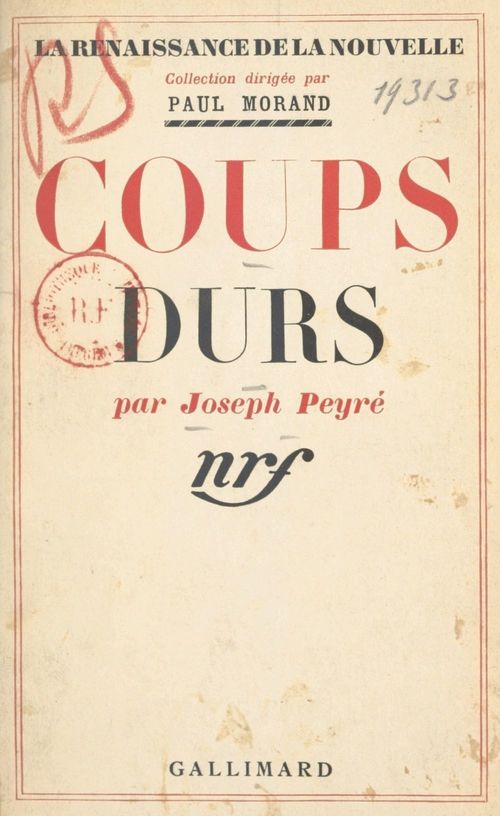 ebook cover of Coups durs, by Joseph Peyré