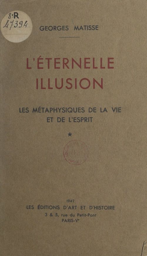 Couverture ebook de L'éternelle illusion, de Georges Matisse