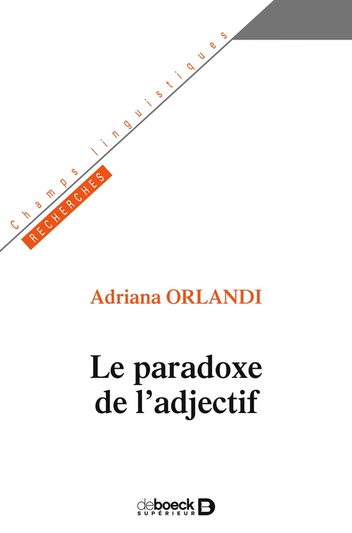 ebook cover of Le paradoxe de l'adjectif, by Adriana Orlandi