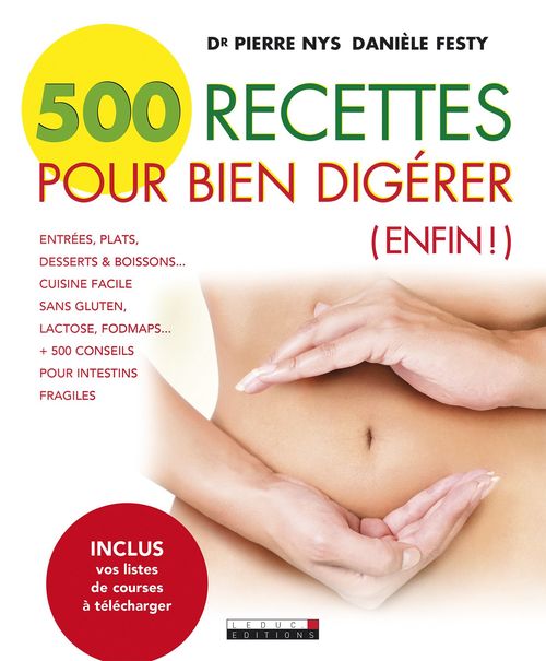 ebook cover of 500 recettes pour bien digérer, by Pierre Nys, Danièle Festy