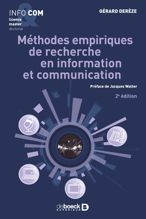 Couverture ebook de Méthodes empiriques de recherche en information et communication, de Gérard Derèze