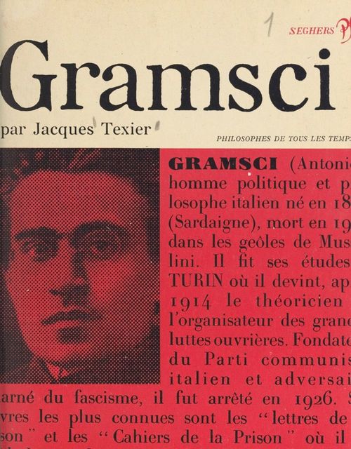 ebook cover of Gramsci, by Jacques Texier