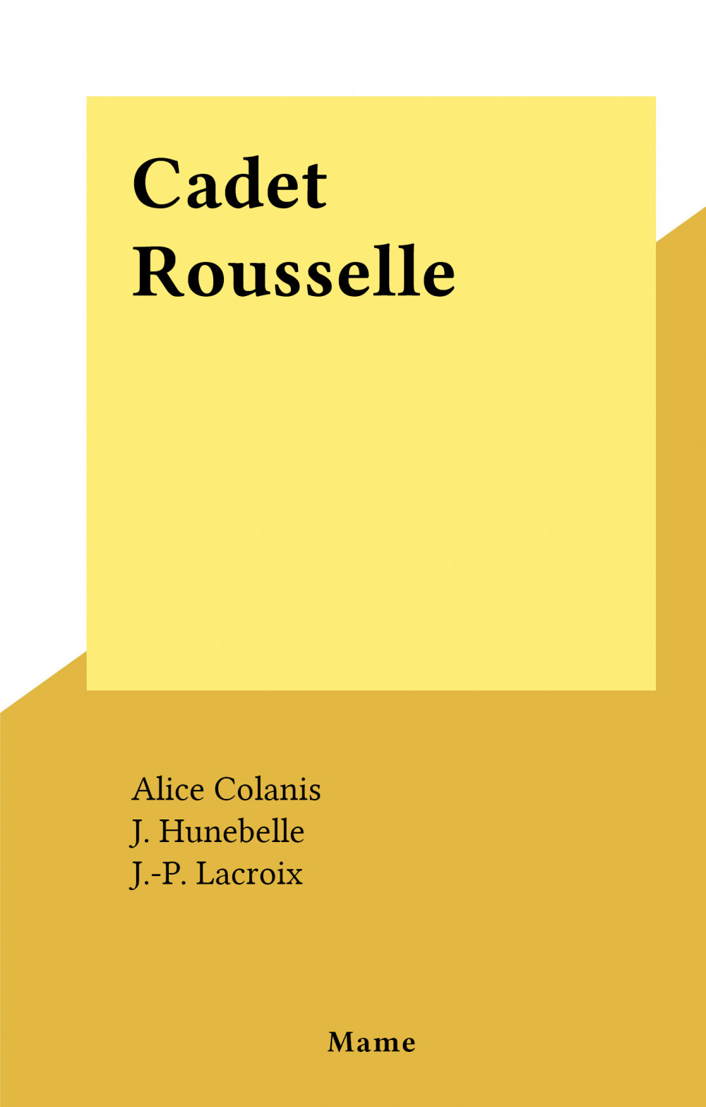 Couverture ebook de Cadet Rousselle, de Alice Colanis