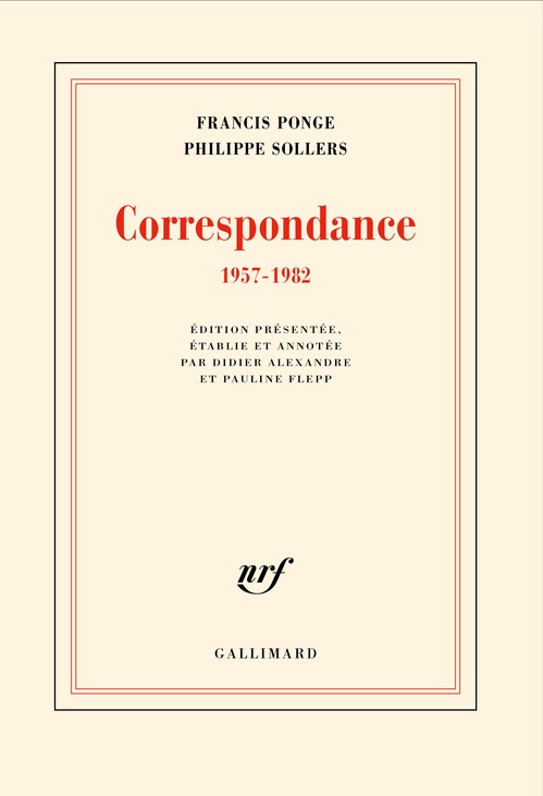 Couverture ebook de Correspondance, de Francis Ponge, Philippe Sollers