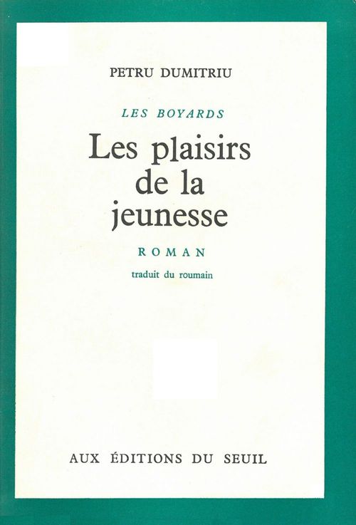 Couverture ebook de Plaisirs de la jeunesse. Les Boyards, de Dumitriu Petru
