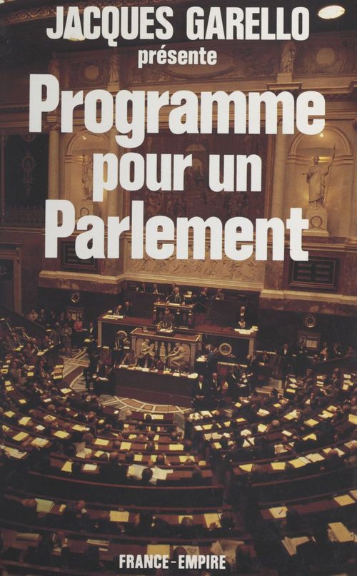Couverture ebook de Programme pour un parlement, de Jacques Garello