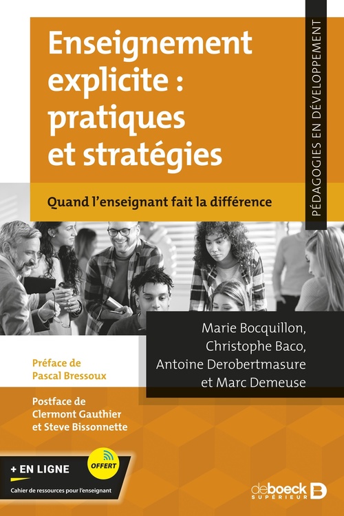 ebook cover of Enseignement explicite : pratiques et stratégies, by Christophe Baco, Marie Bocquillon, Marc Demeuse, Antoine Derobertmasure
