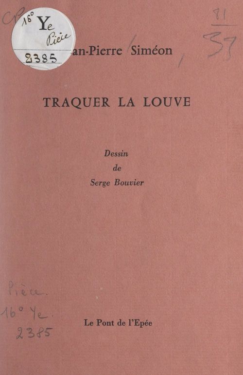 Couverture ebook de Traquer la louve, de Jean-Pierre Simeon