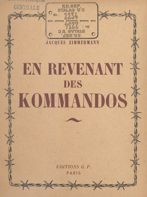 Couverture ebook de En revenant des Kommandos, de Jacques Zimmermann