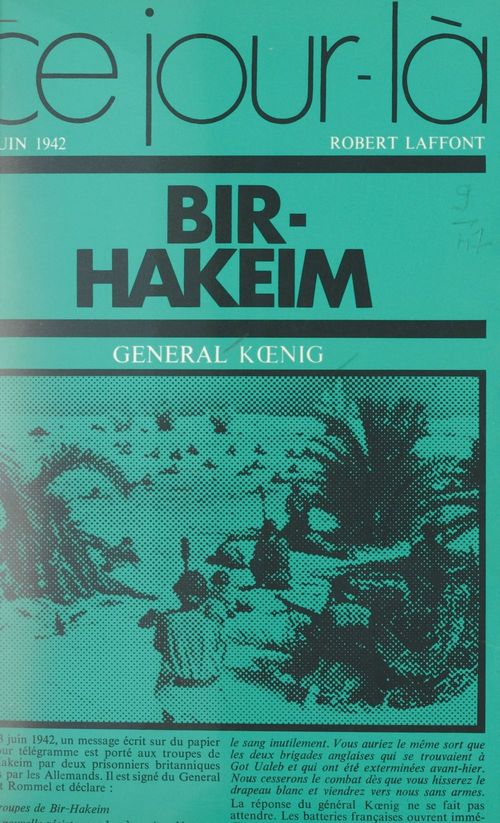 Couverture ebook de Bir-Hakeim, 10 juin 1942, de Pierre Koenig