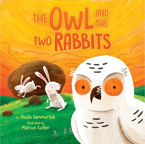 ebook cover of The Owl and the Two Rabbits, by Nadia Sammurtok