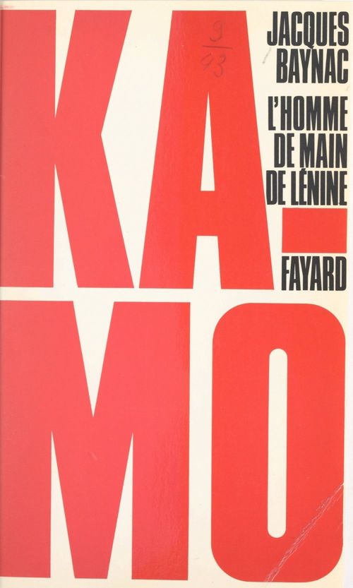 Couverture ebook de Kamo, de Jacques Baynac