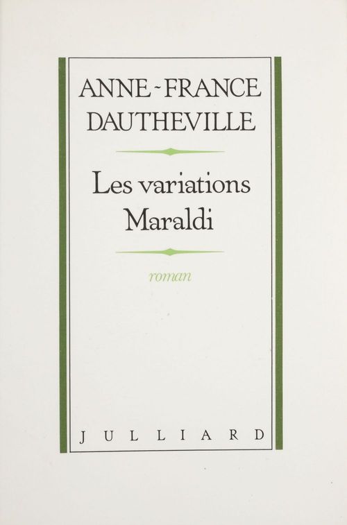 Couverture ebook de Les Variations Maraldi, de Anne-France Dautheville