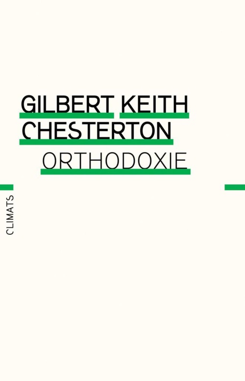 ebook cover of Orthodoxie, by Gilbert Keith Chesterton