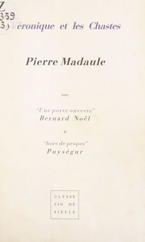 ebook cover of Véronique et les Chastes, by Pierre Madaule