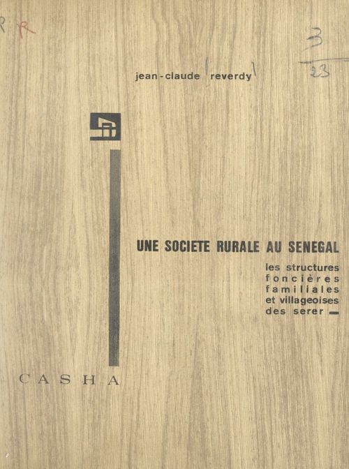 ebook cover of Une société rurale au Sénégal, by Jean-Claude Reverdy
