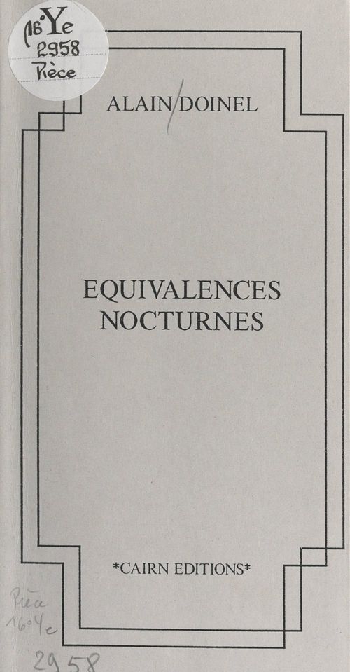 ebook cover of Équivalences nocturnes, by Alain Doinel