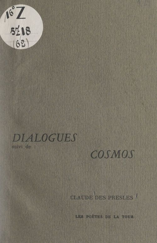 Couverture ebook de Dialogues, de Claude Des Presles