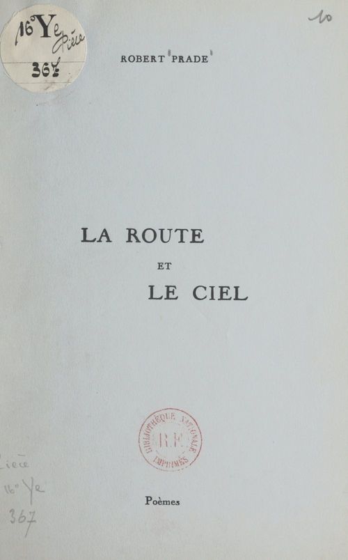 Couverture ebook de La route et le ciel, de Robert Prade