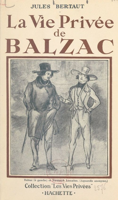 ebook cover of La vie privée de Balzac, by Jules Bertaut