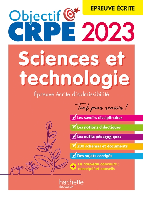 ebook cover of Objectif CRPE 2023 - Sciences et technologie - épreuve écrite d'admissibilité, by Soria Hamdani-Bennour, Yvonne Orsini, Philippe Savina