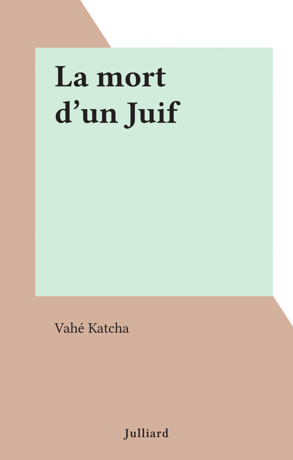 Couverture ebook de La mort d'un Juif, de Vahé Katcha