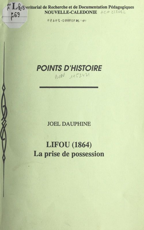 ebook cover of Lifou (1864), by Joel Dauphine