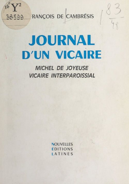 ebook cover of Journal d'un vicaire, by Francois De Cambresis