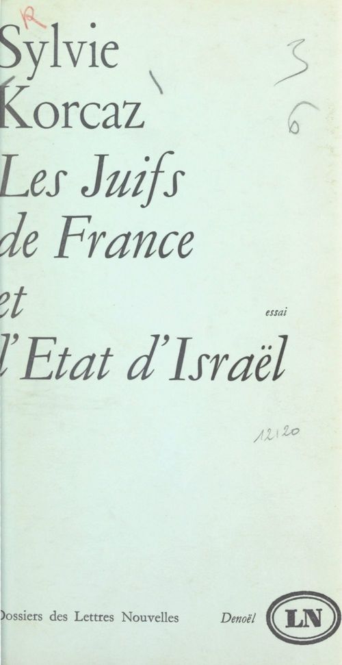 Couverture ebook de Les Juifs de France et l'État d'Israël, de Sylvie Korcaz