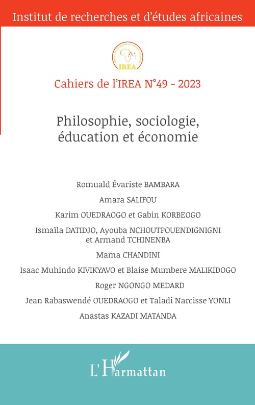 ebook cover of Philosophie, sociologie, éducation et économie, by Alexis Clotaire Némoiby Bassolé