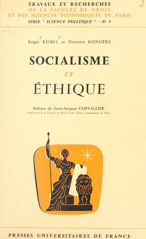 ebook cover of Socialisme et éthique, by Pierrette Rongere, Roger Reibel
