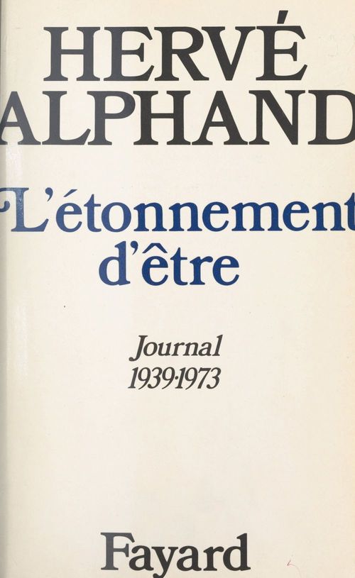 ebook cover of L'étonnement d'être, by Herve Alphand