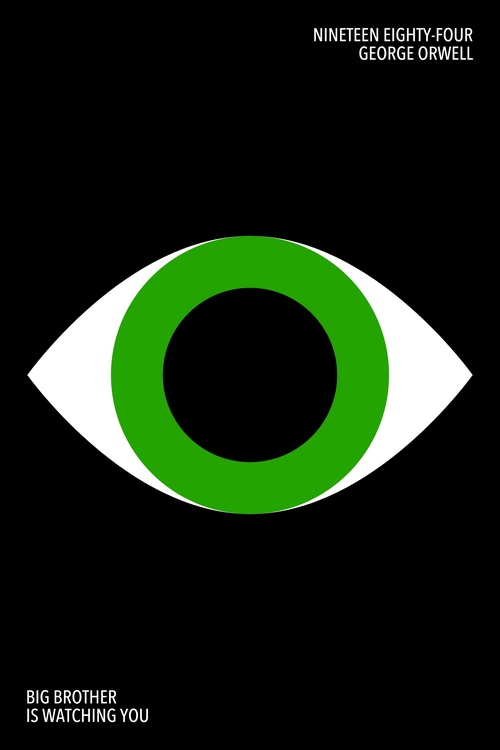 ebook cover of 1984, by George Orwell