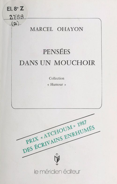 ebook cover of Pensées dans un mouchoir, by Marcel Ohayon