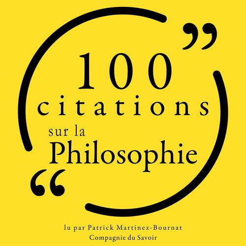 Couverture audiobook de 100 citations sur la philosophie, de Various